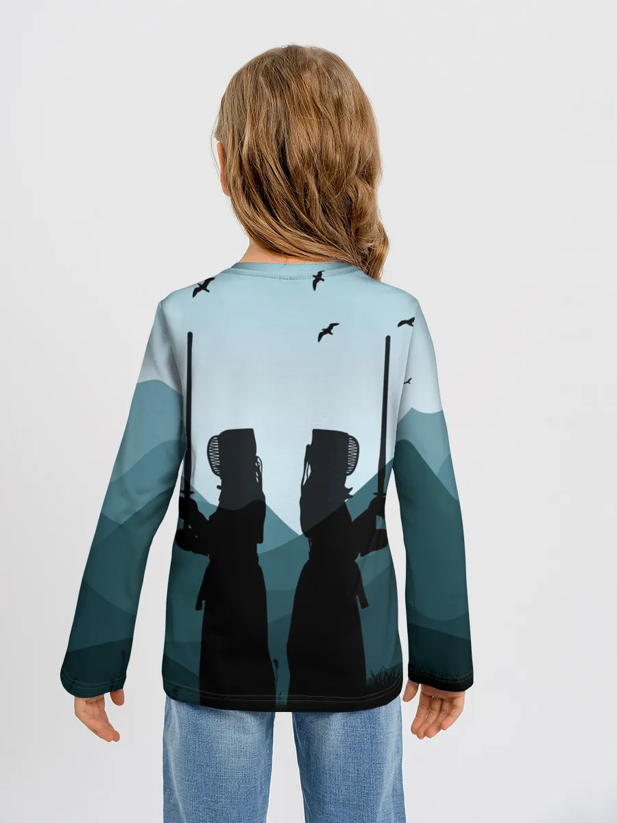 Детский лонгслив / Тренировка кендо