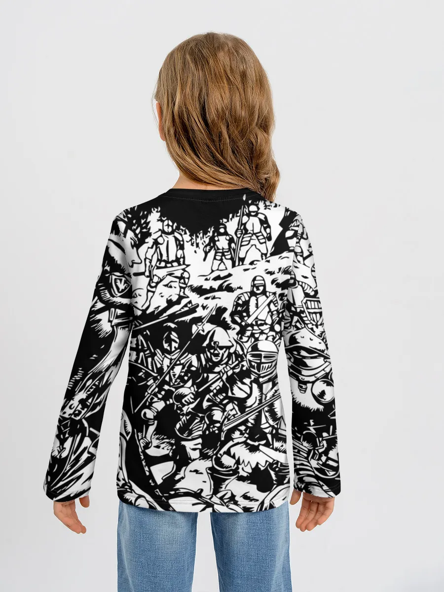 Детский лонгслив / BERSERK background logo