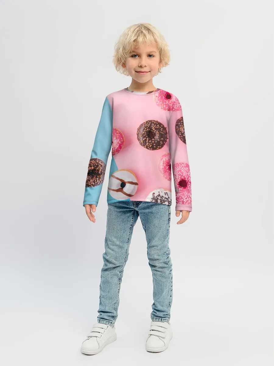 Детский лонгслив / пончики