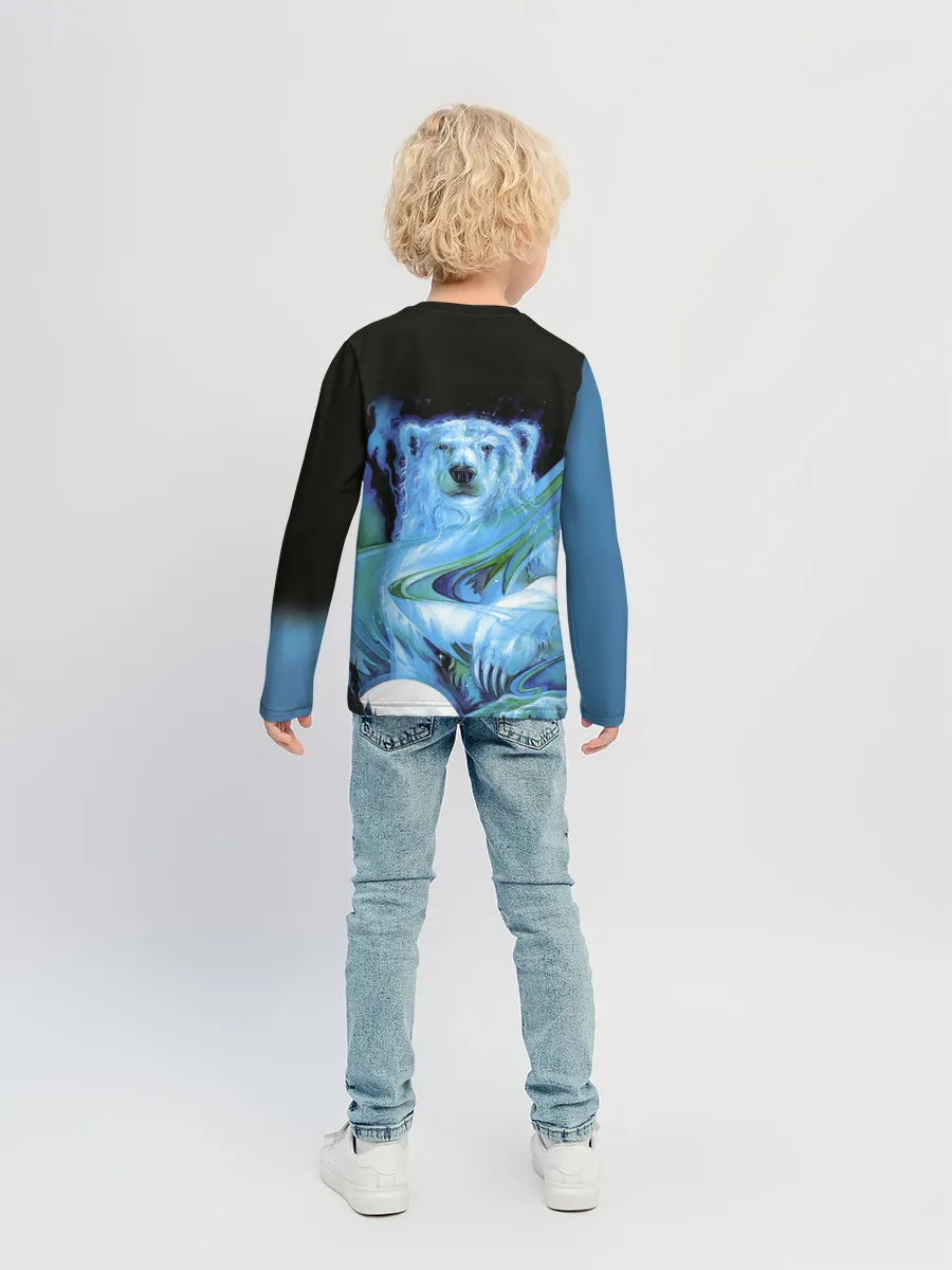 Детский лонгслив / Мишка на Севере