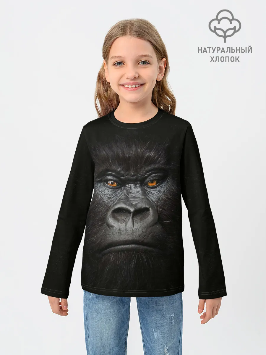 Детский лонгслив / Горилла 3D