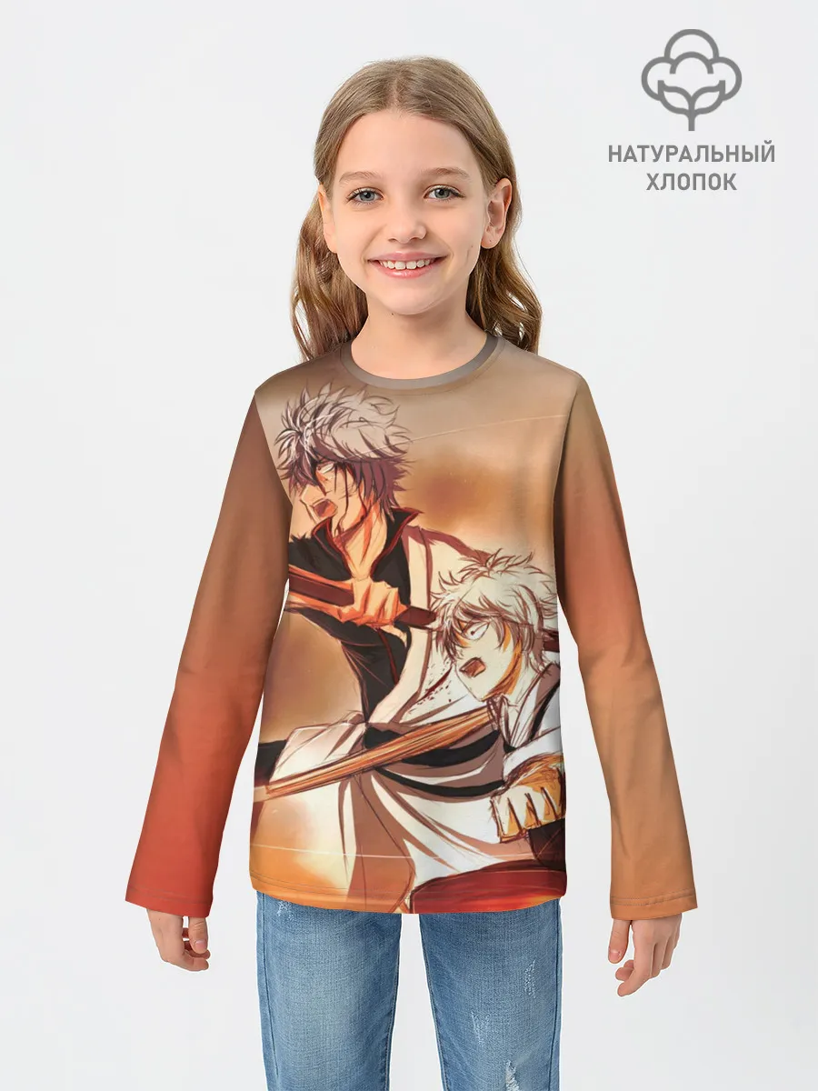 Детский лонгслив / гинтоки саката самурай