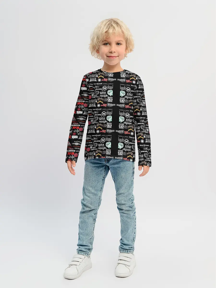 Детский лонгслив / ЛОГОТИПЫ РОК ГРУПП