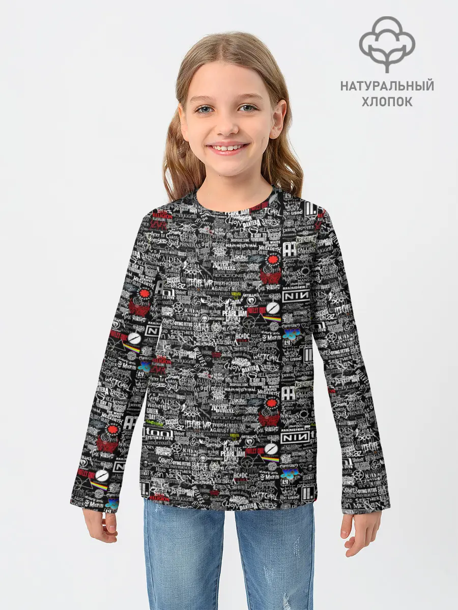 Детский лонгслив / ЛОГОТИПЫ РОК ГРУПП