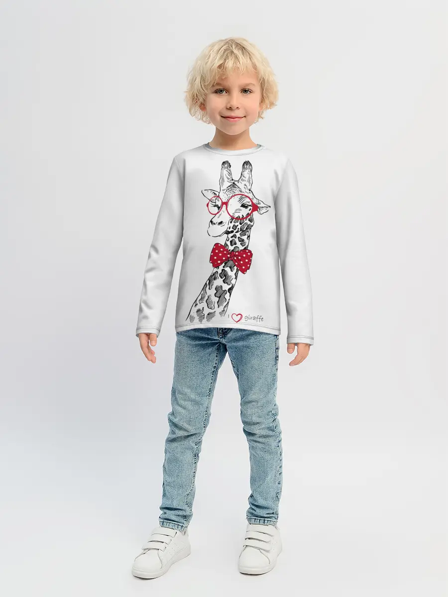 Детский лонгслив / Жираф