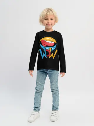 Детский лонгслив / Wow