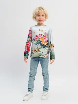 Детский лонгслив / Японские цветы