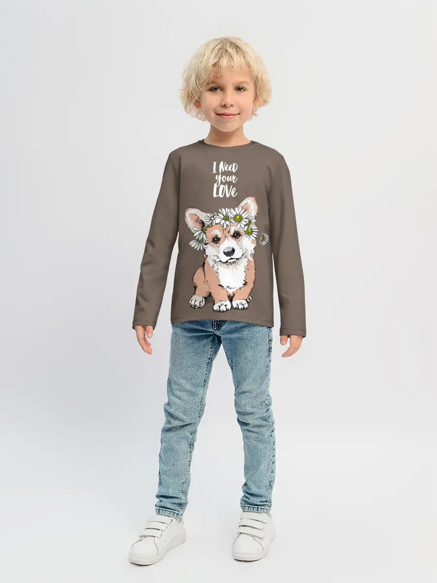 Детский лонгслив / I need your love