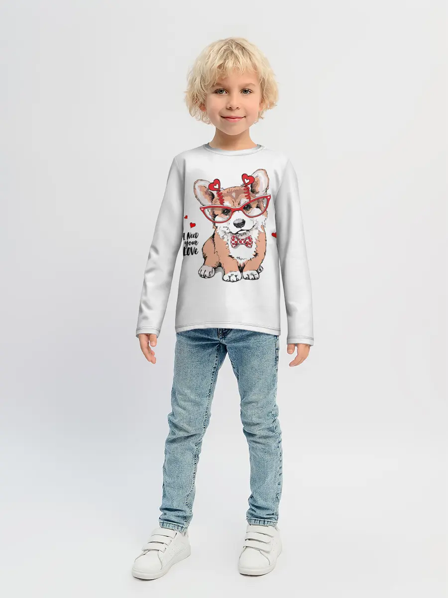 Детский лонгслив / I need your love