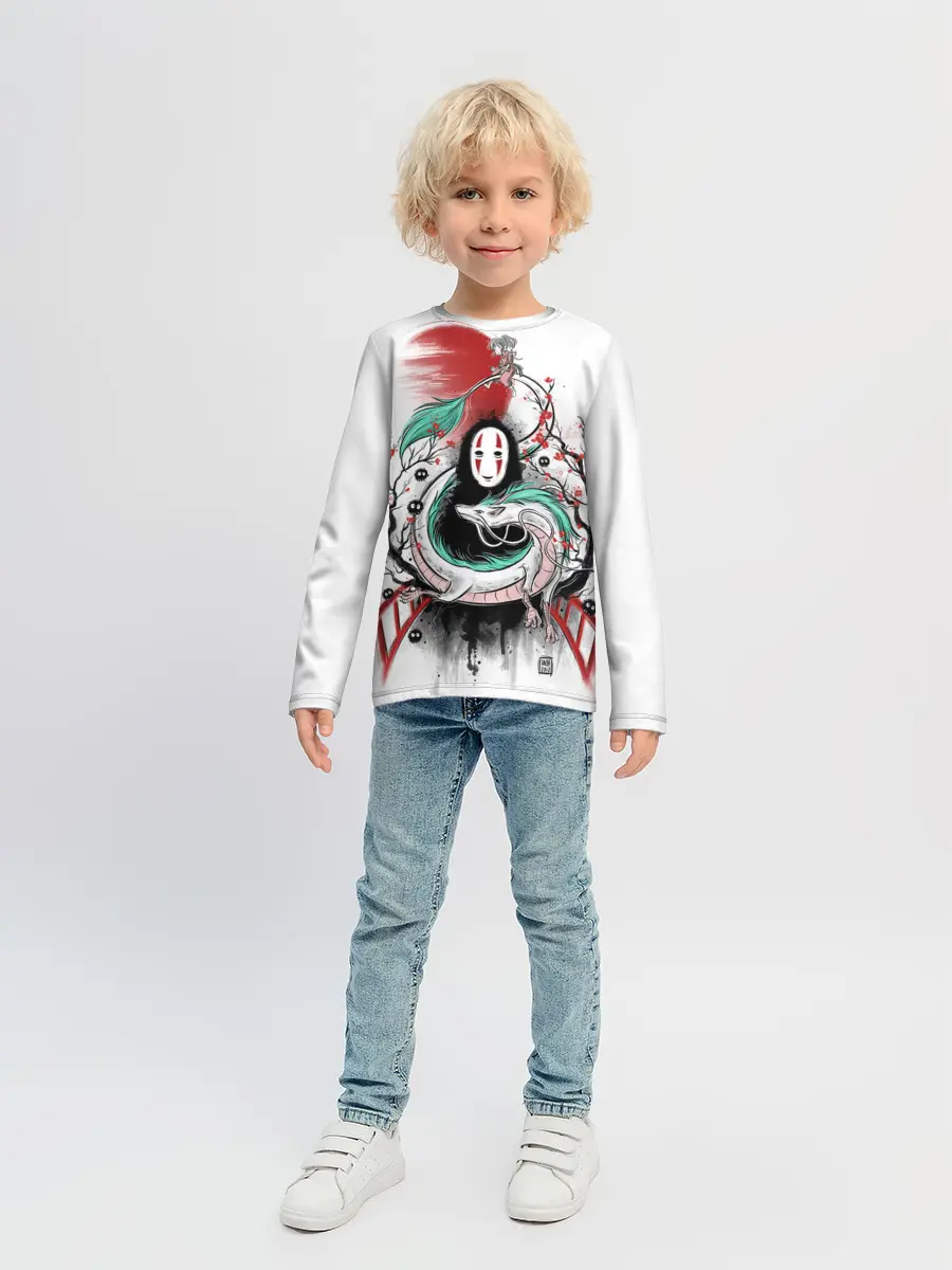 Детский лонгслив / Хаку обвивает Каонаси