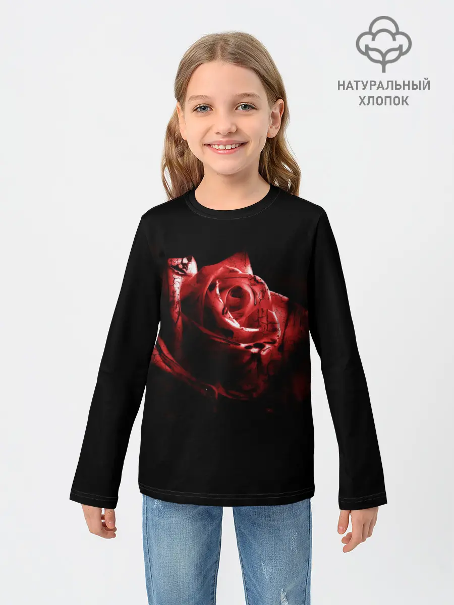 Детский лонгслив / Кровавая роза