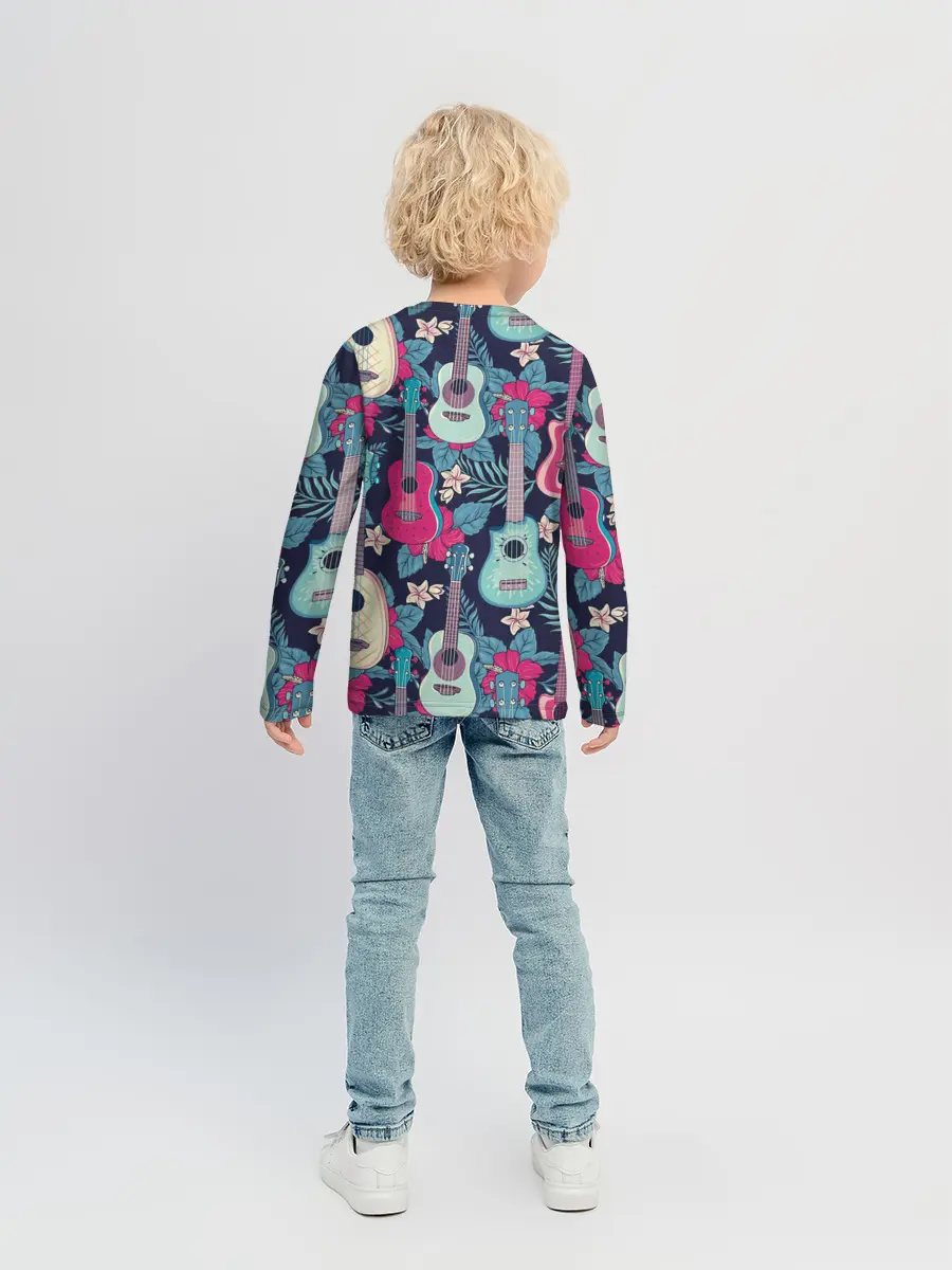 Детский лонгслив / Укулеле фруктовые