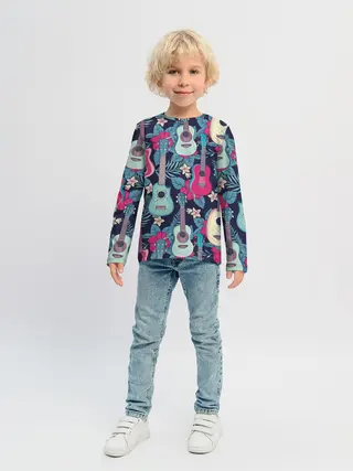 Детский лонгслив / Укулеле фруктовые