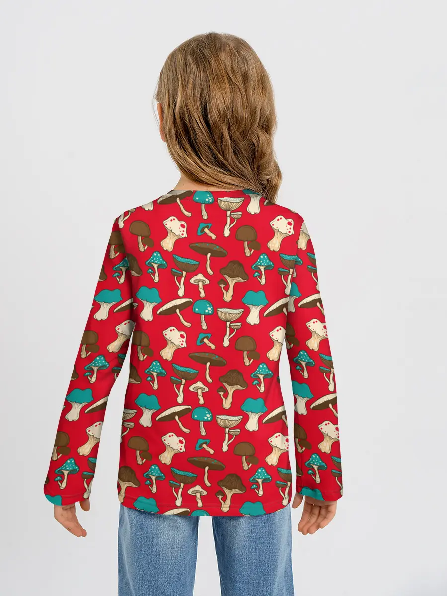 Детский лонгслив / Грибы