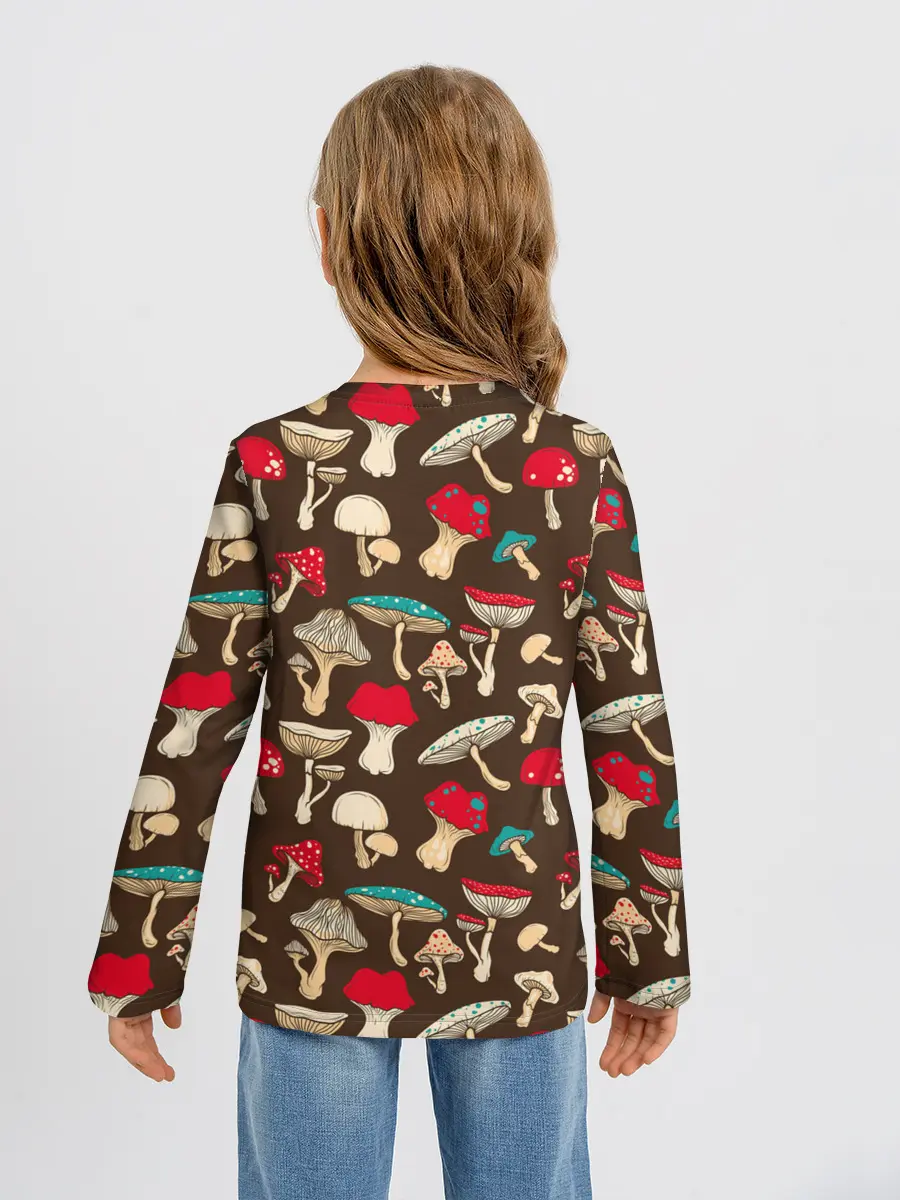 Детский лонгслив / Грибы