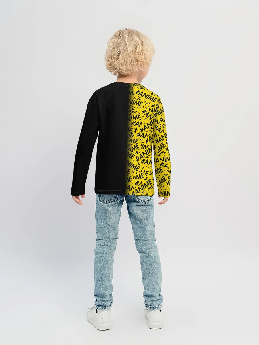 Детский лонгслив / ANIME pattern text