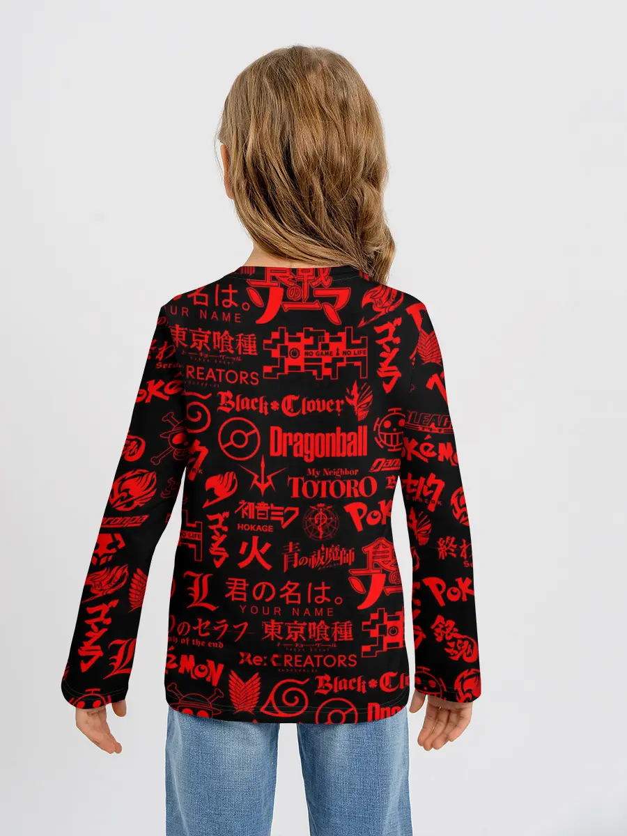 Детский лонгслив / ЛОГОТИПЫ АНИМЕ