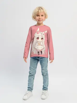 Детский лонгслив / Неко тян