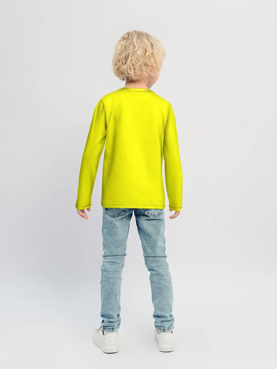 Детский лонгслив / Единорог Yellow Unicorn