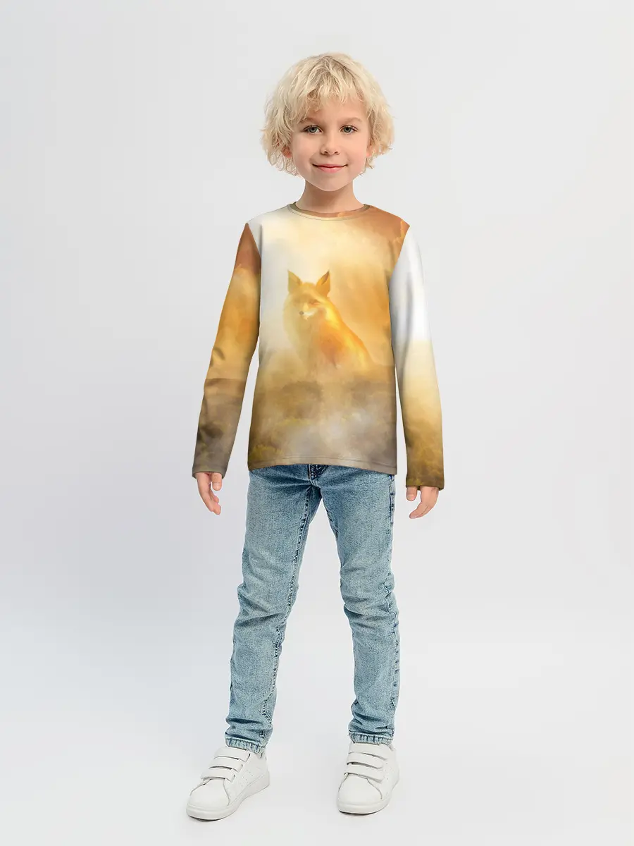 Детский лонгслив / Лисичка в тумане