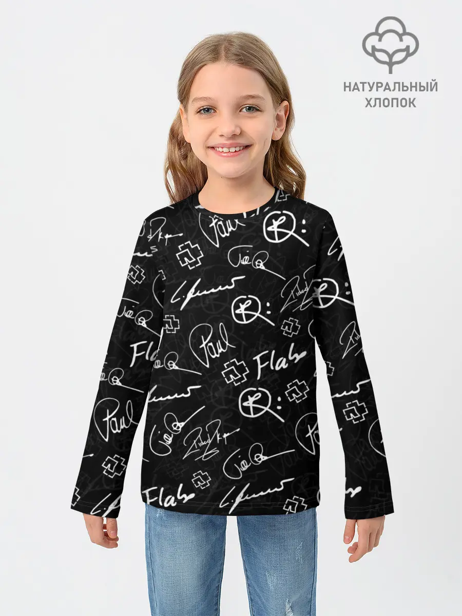 Детский лонгслив / RAMMSTEIN АВТОГРАФЫ | РАМШТАЙН