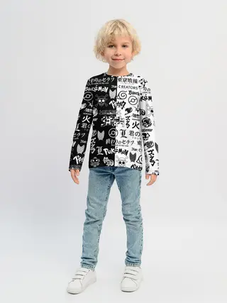 Детский лонгслив / ЛОГОТИПЫ АНИМЕ / LOGO ANIME