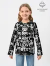 Детский лонгслив / I am army and I lover BTS