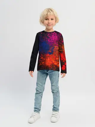 Детский лонгслив / Брызги краски