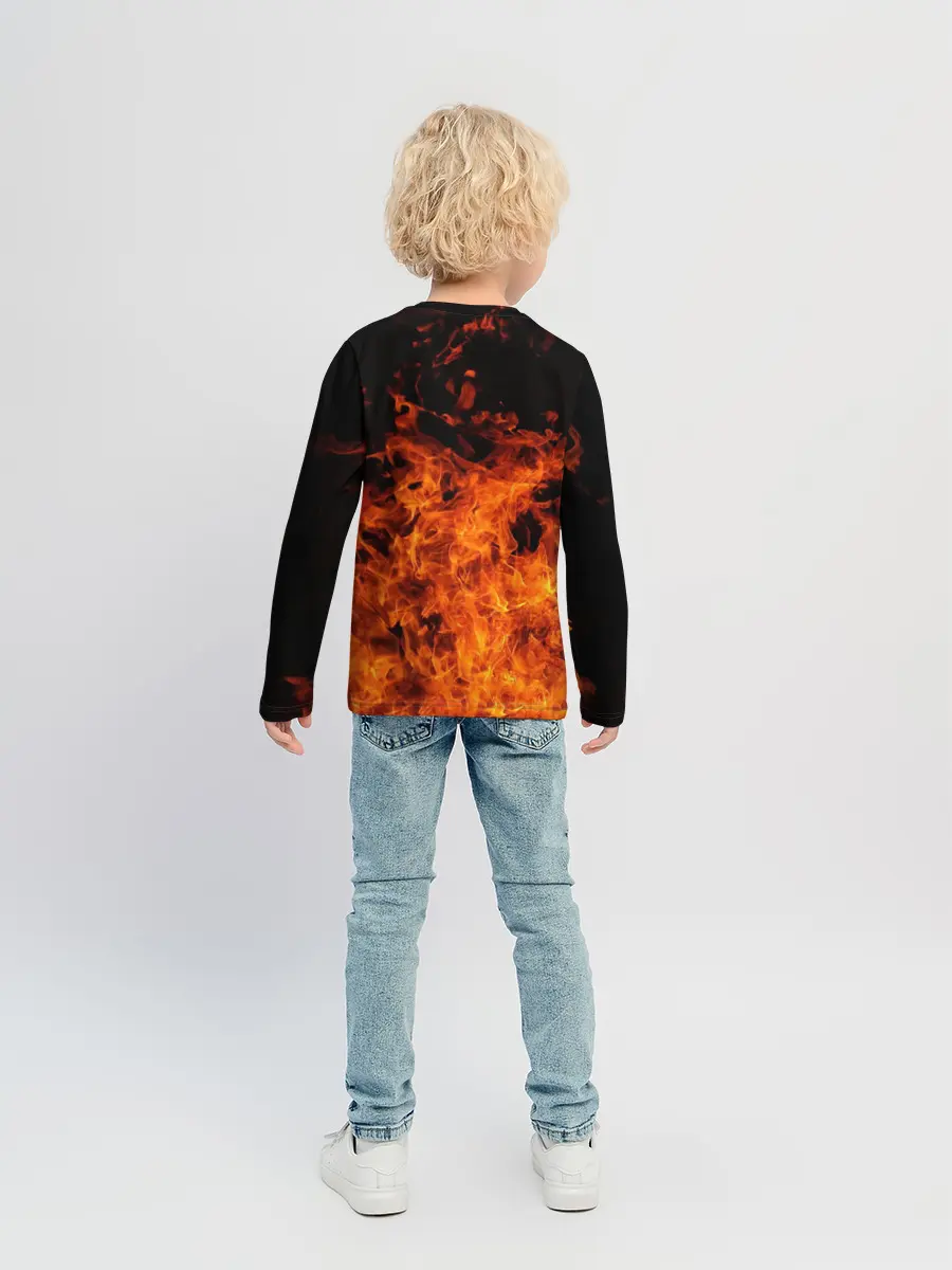 Детский лонгслив / Огонь