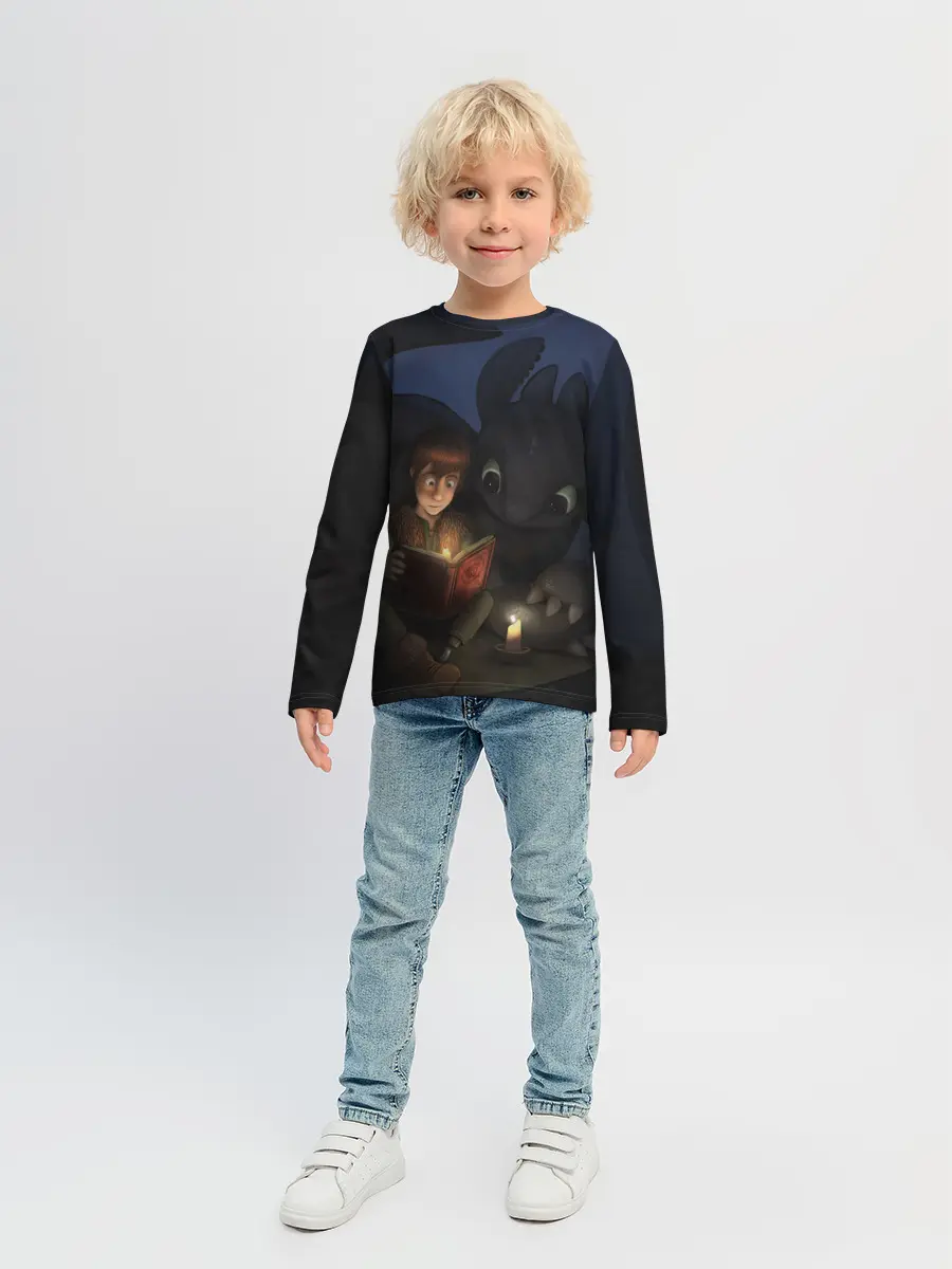 Детский лонгслив / Как приручить дракона
