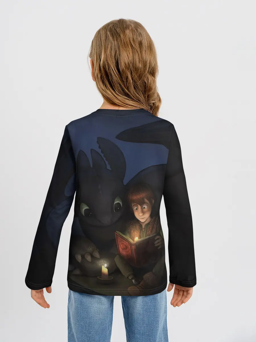 Детский лонгслив / Как приручить дракона