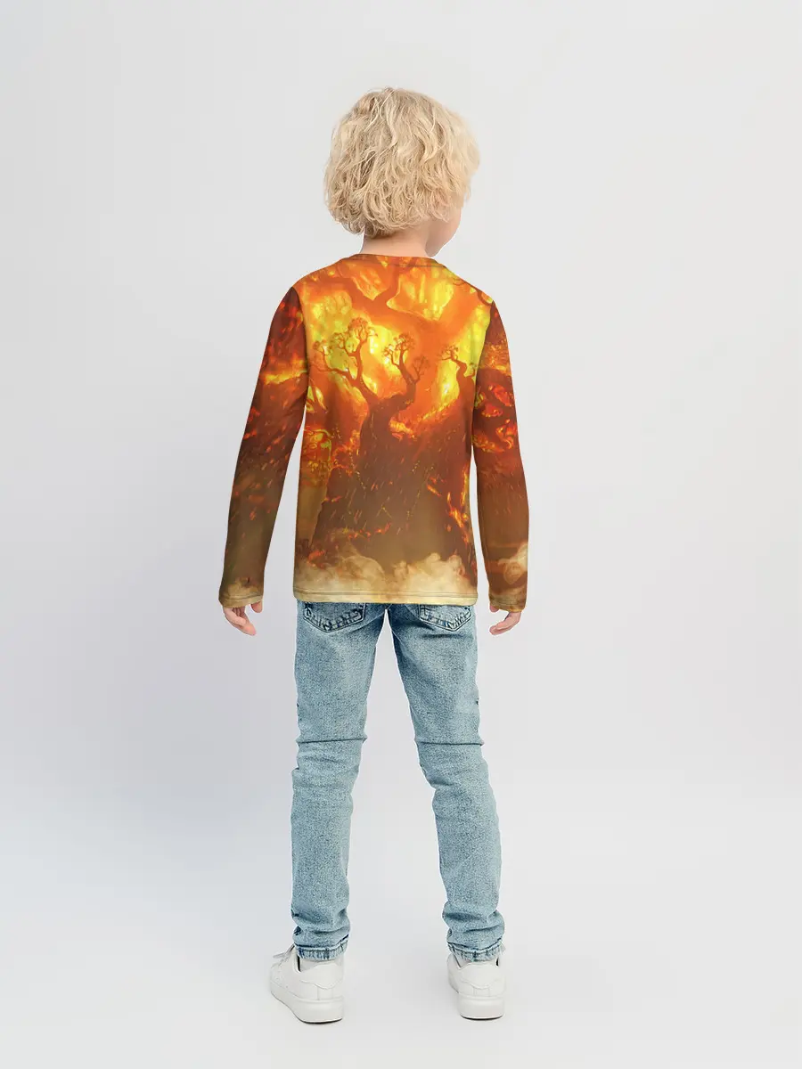 Детский лонгслив / Горящая Сибирь
