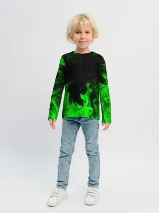 Детский лонгслив / ЗЕЛЁНЫЙ ОГОНЬ | GREEN FIRE