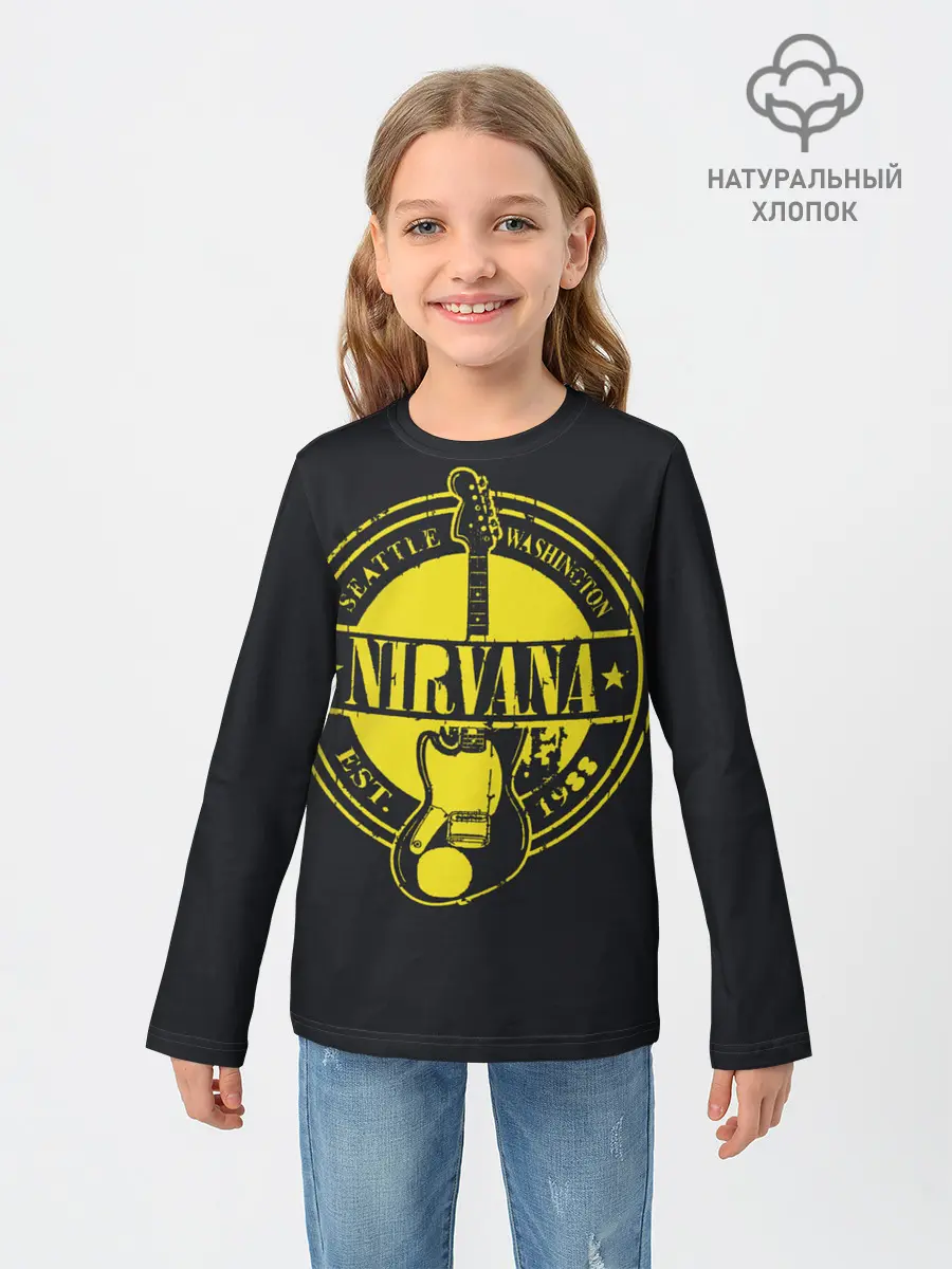 Детский лонгслив / Nirvana