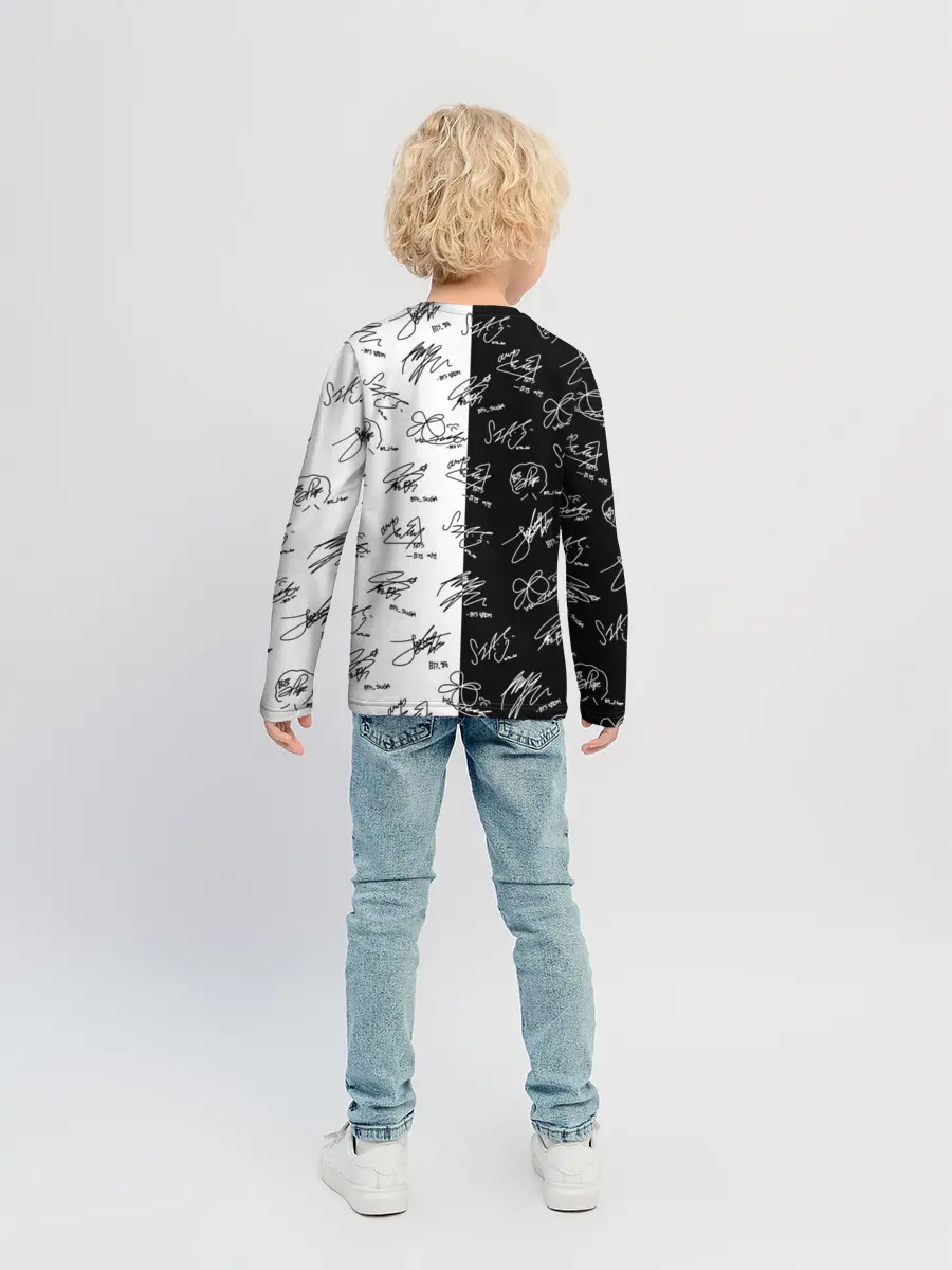 Детский лонгслив / BTS АВТОГРАФЫ