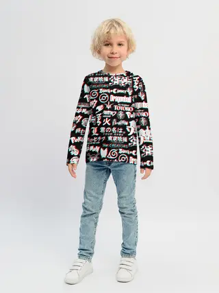 Детский лонгслив / ЛОГО АНИМЕ ГЛИТЧ