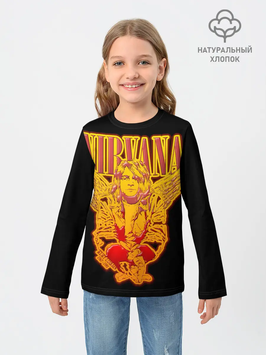 Детский лонгслив / Nirvana