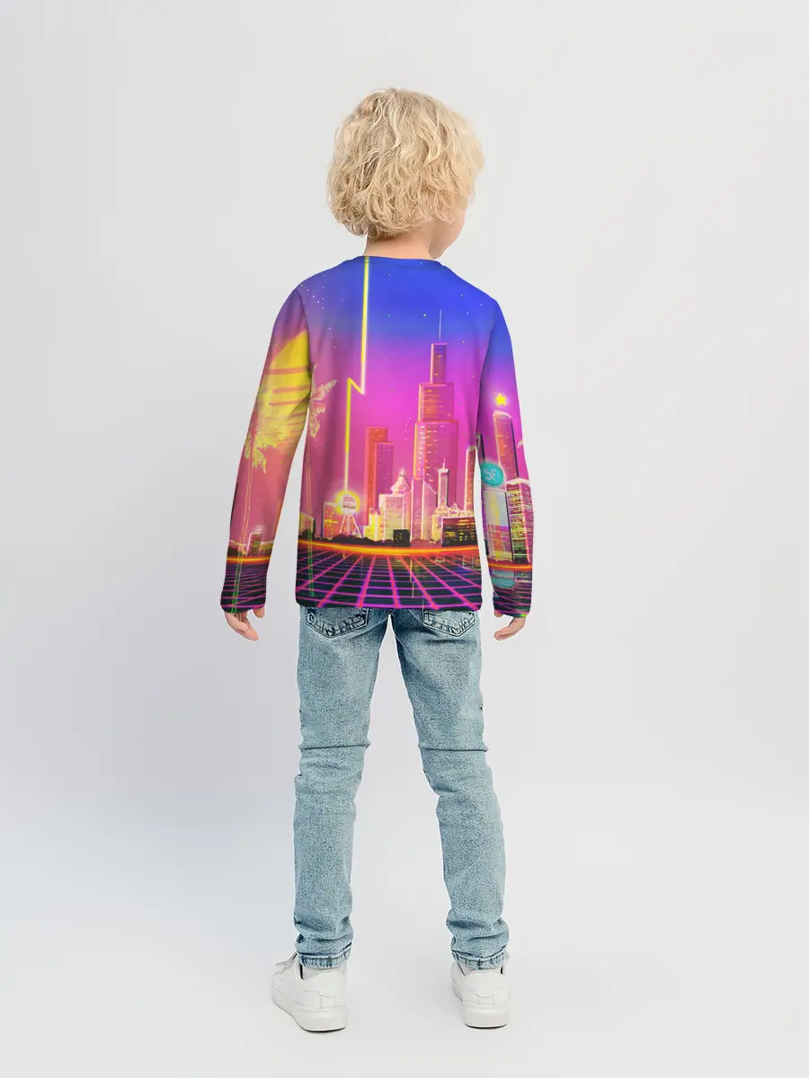 Детский лонгслив / КИБЕР ГОРОД