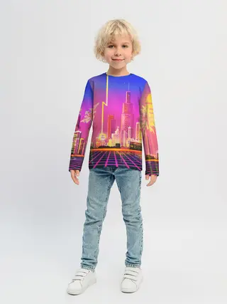 Детский лонгслив / КИБЕР ГОРОД