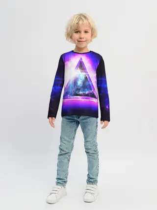 Детский лонгслив / КОСМИЧЕСКИЙ ТРЕУГОЛЬНИК