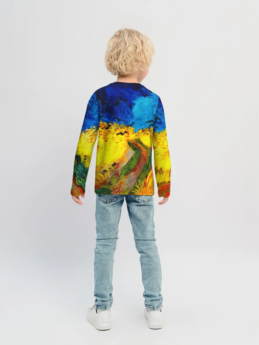 Детский лонгслив / ВАНГОГ НОЧНОЕ ПОЛЕ