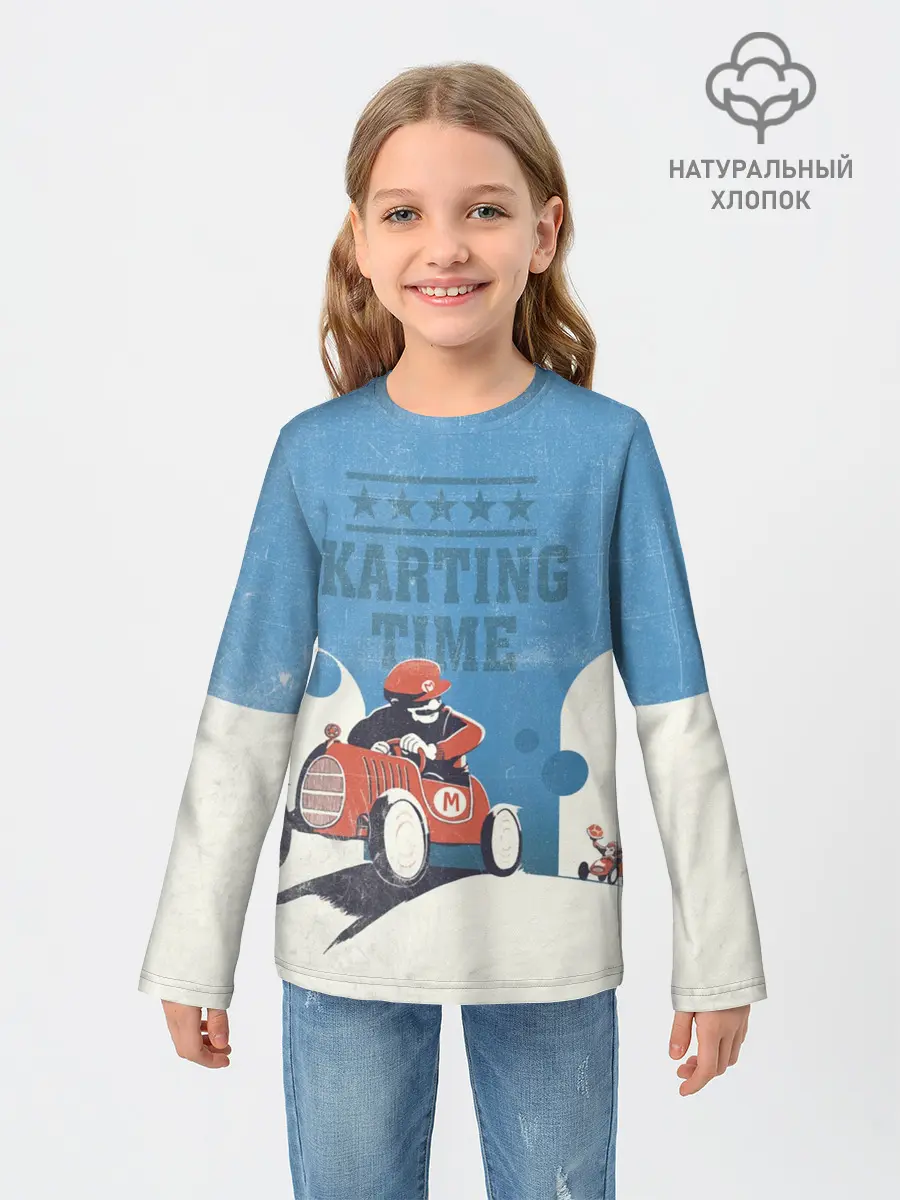 Детский лонгслив / Karting time