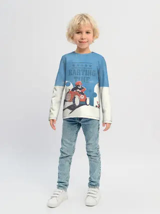 Детский лонгслив / Karting time