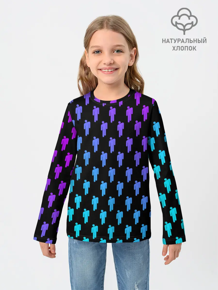 Детский лонгслив / BILLIE EILISH PATTERN