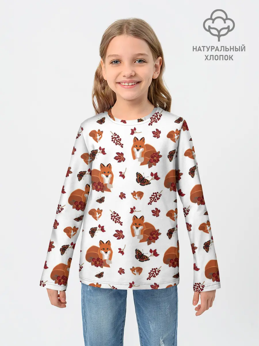 Детский лонгслив / Лиса