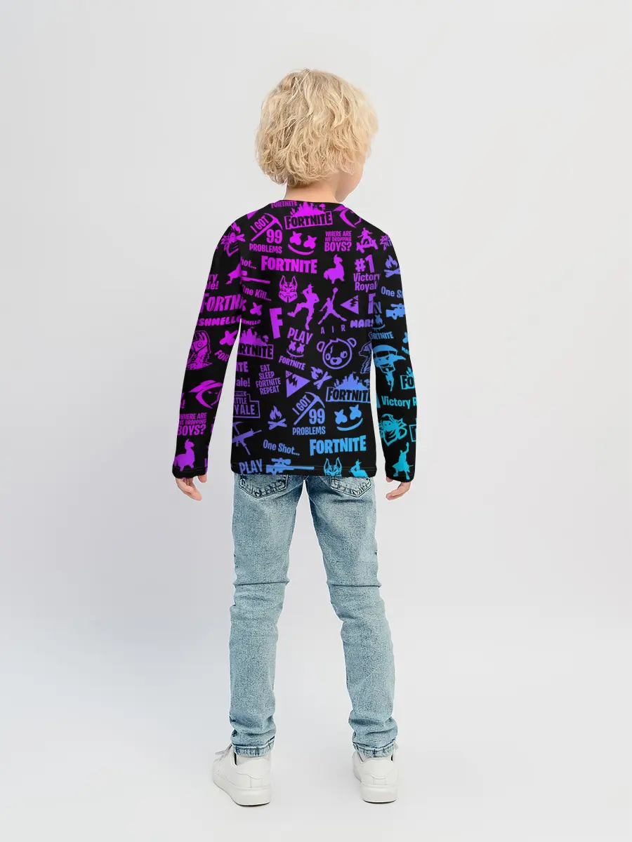 Детский лонгслив / FORTNITE NEON | ФОРТНАЙТ НЕОН