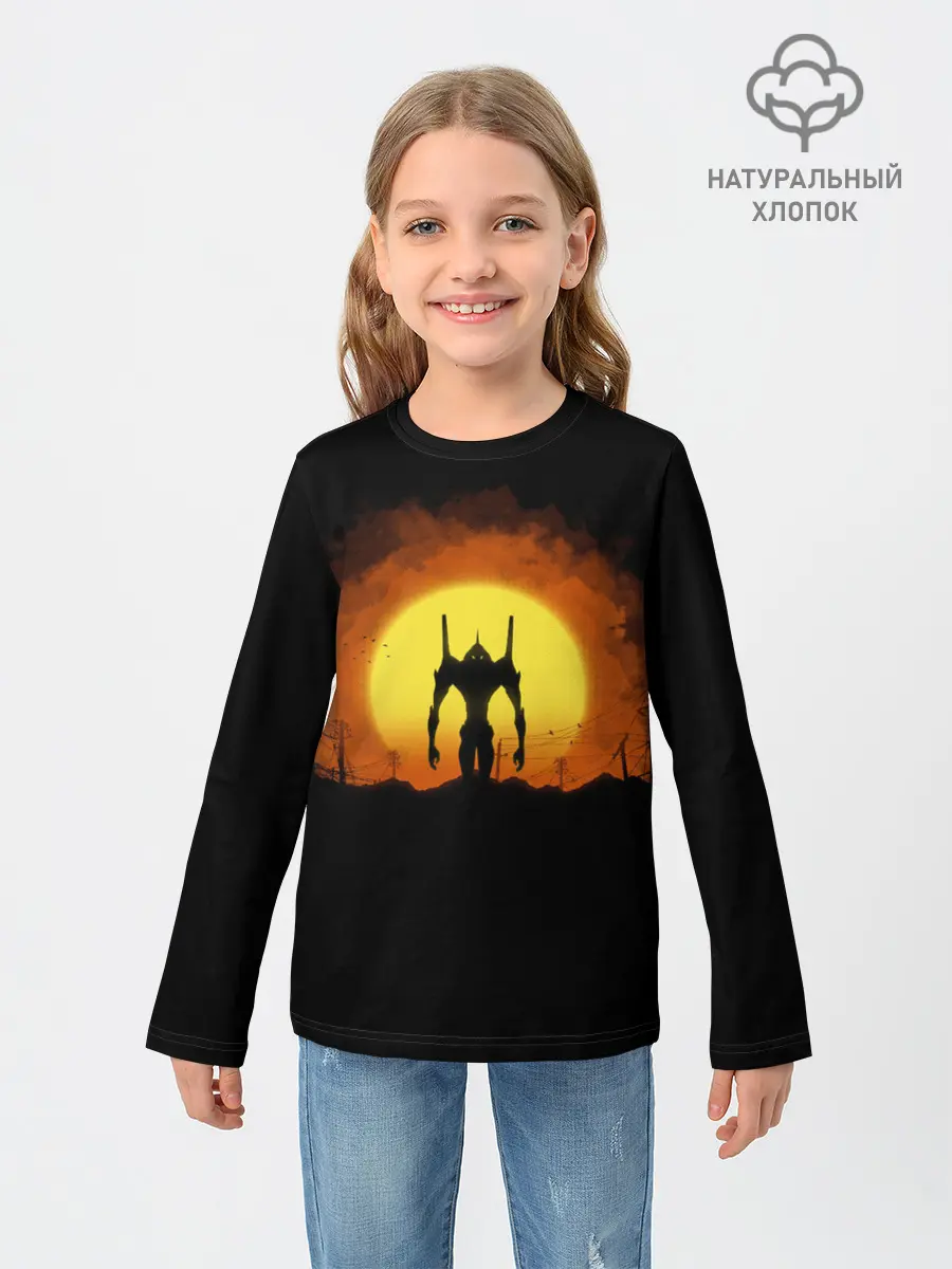 Детский лонгслив / evangelion yellow planet