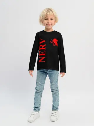 Детский лонгслив / Nerv red