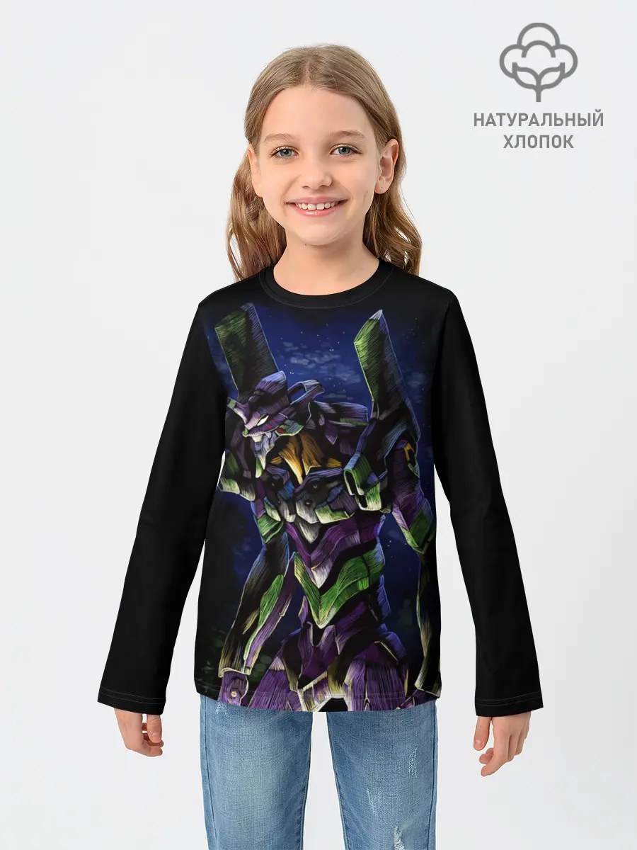 Детский лонгслив / Боевой робот Евангелион