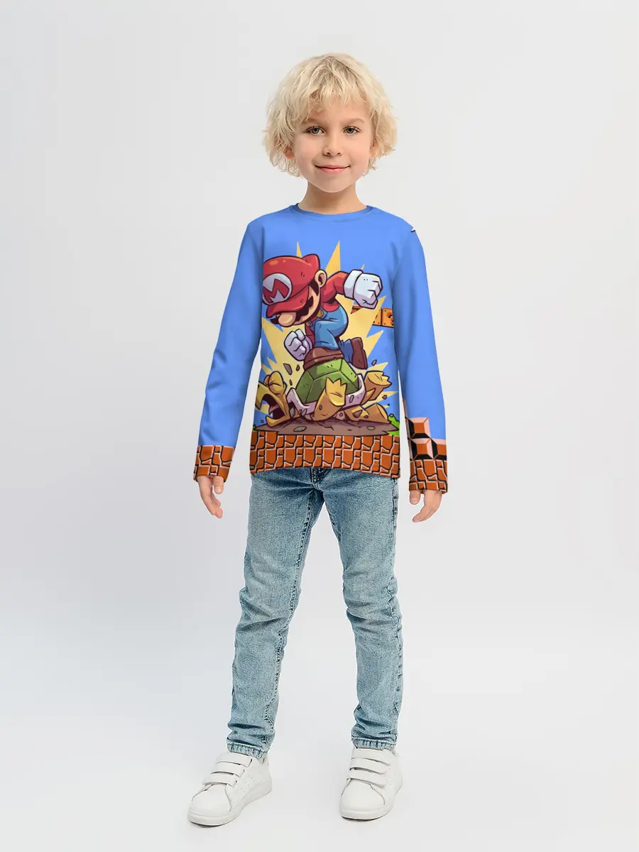 Детский лонгслив / Марио